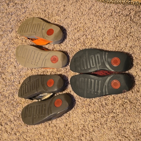 FitFlop orange pink gold womens size 10 orthopedic shoes - Picture 5 of 6